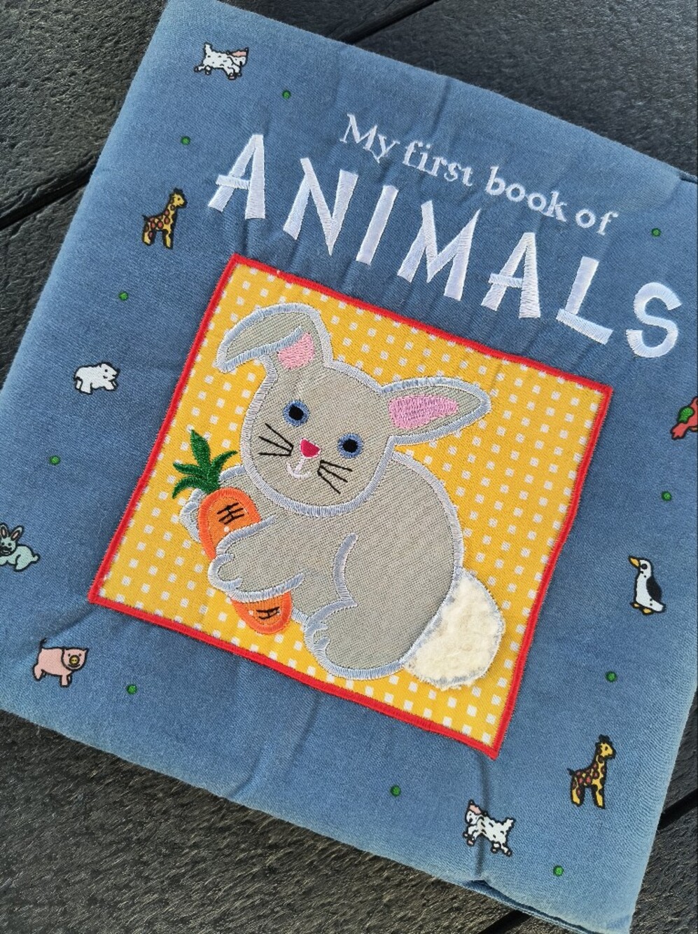 My First Book of Animals - Blue Soft Cloth Baby Book Like New! - Picture 3 of 5